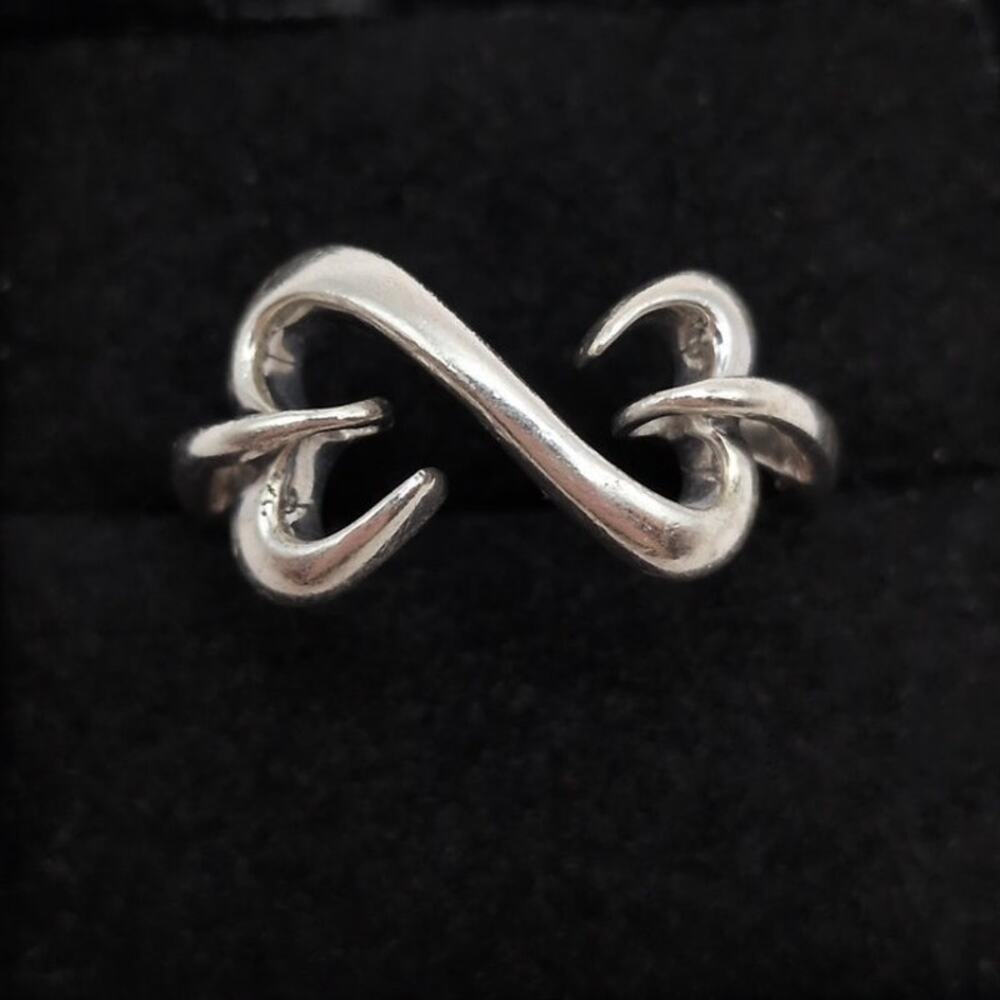 Sterling Silver 925 Jane Seymour Classic Open Double Hearts Ring Size 10.75